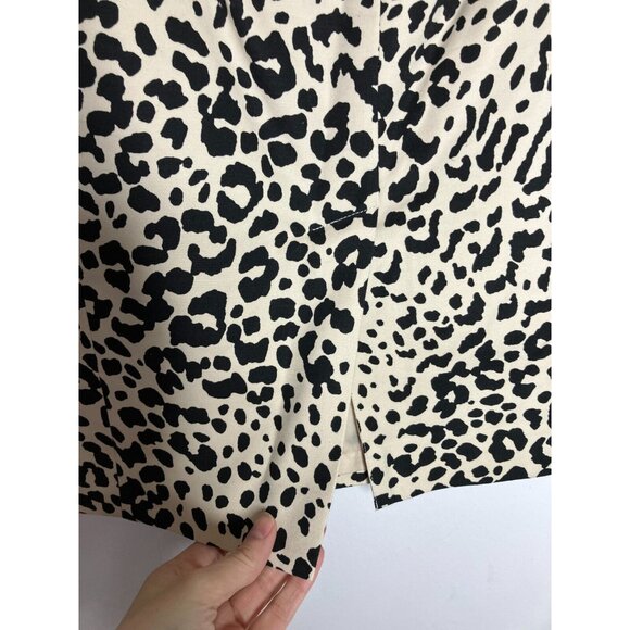 Ann Taylor Loft Women's Size 6 Leopard Print Beige Skirt - Picture 6 of 9